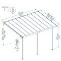 Terrassöverbyggnad Sierra 16,4 m² Antracitgrå Canopia by Palram 